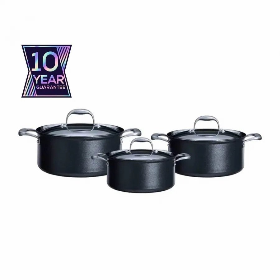 Induction Cookware | Karaca Karaca Biodiamond Pro 6-Piece Non-Stick Induction Cookware Set, Medium, Black