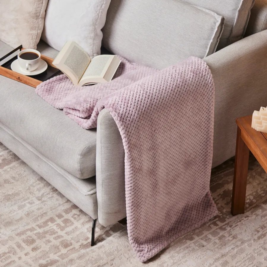 Throws & Blankets | Karaca Karaca Pearl Baby Fleece Wellsoft Tv Blanket, 130Cmx150Cm, Violet