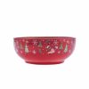 Bowls | Karaca Karaca New Year Christmas New Generation Bone Golden Line Serving Bowl, 20Cm, Red Multi