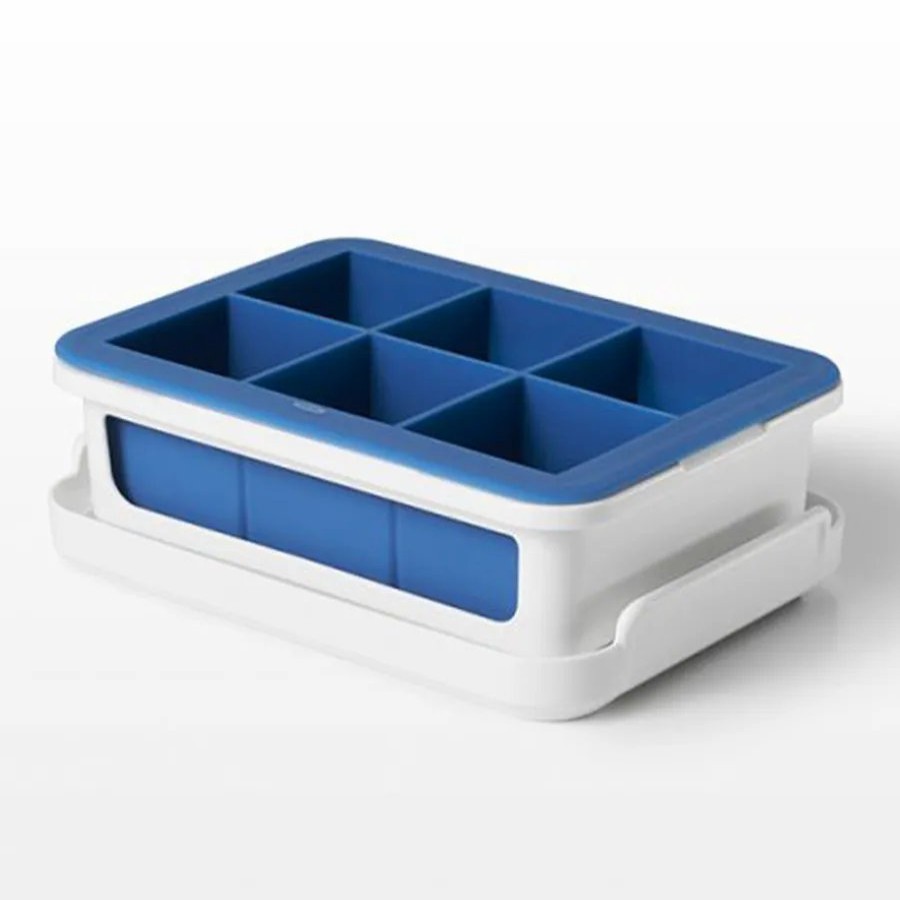 Kitchen Utensils | Oxo Oxo Good Grips Covered Silicone Ice Cube Tray, Large, White Blue