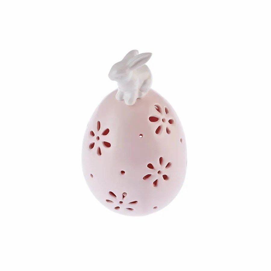 Ornaments | Karaca Karaca Easter Stoneware Decorative Trinket, White Pink