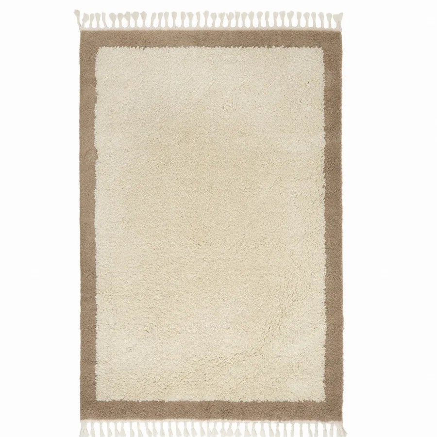 Modern Rugs | Kasmir Rugs Kasmir Rugs 724 Plushy Coco Rug, 120Cmx180Cm, White Brown