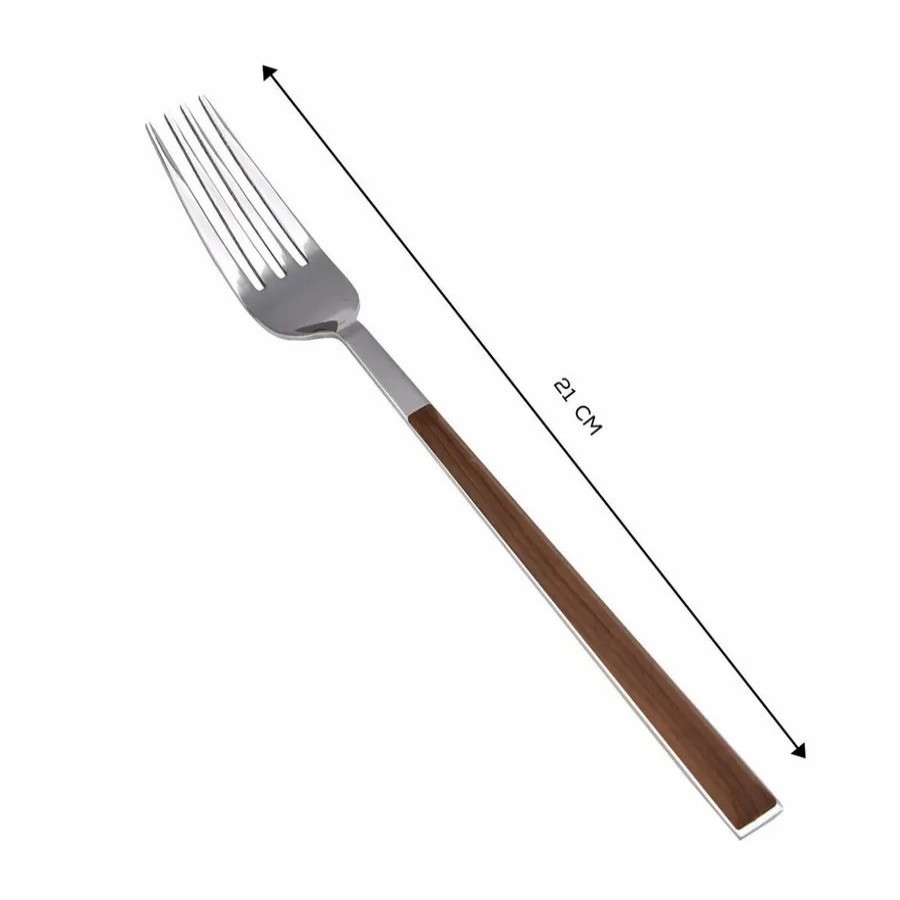 Mix And Match Cutlery | Karaca Karaca Salzburg Stainless Steel Table Fork, 21Cm, Brown