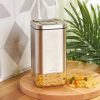 Storage Containers | Karaca Karaca Avangart Inox Glass Storage Container, Medium, Silver Transparent