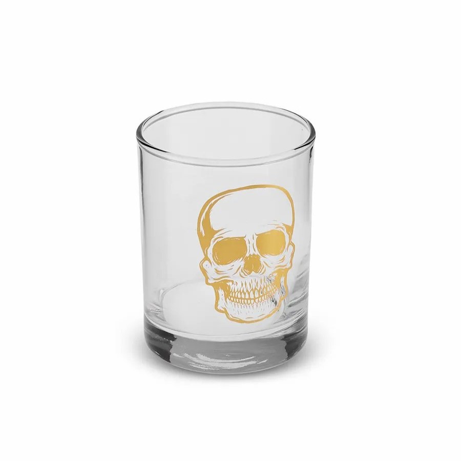 Tumbler Glasses | Karaca Karaca Halloween Skull Glass Tumbler Glass, 380Ml, Transparent Gold