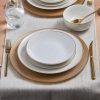 Porcelain Dinner Sets | Karaca Karaca Leon 24-Piece Porcelain Dinner Set For 6 People, White Gold