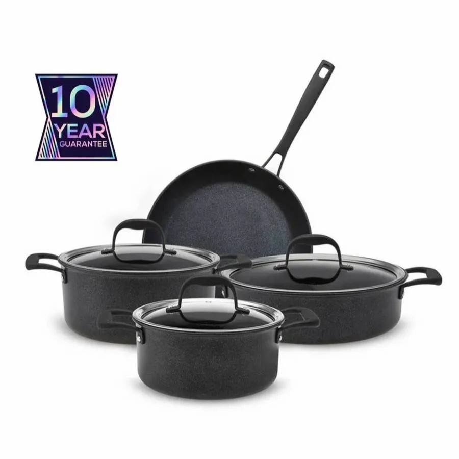 Induction Cookware | Karaca Karaca Biodiamond Pro 7-Piece Non-Stick Induction Cookware Set, Black