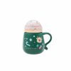 Mugs | Karaca Karaca New Year Christmas Bubble Porcelain Mug With Lid, 430Ml, Multi