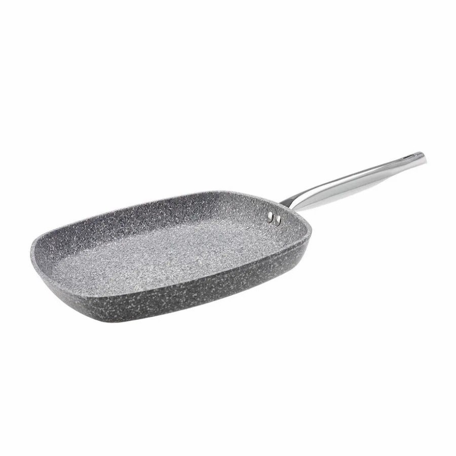 Pans | Karaca Karaca Vierno Biogranite Griddle Pan, 28Cm, Grey