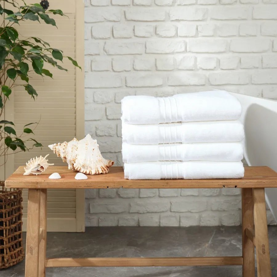 Towel Sets | Karaca Karaca Home 100% Turkish Cotton Bath Towel Set, 4 Piece, 85Cmx150Cm, White