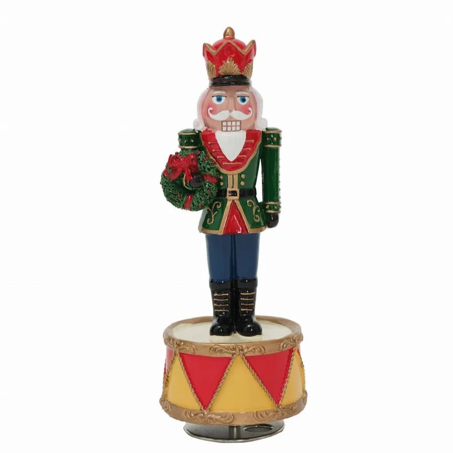 Ornaments | Karaca Home Karaca Home New Year Christmas Musical Nutcracker Figure, 8Cmx8Cmx12Cm, Green Multi