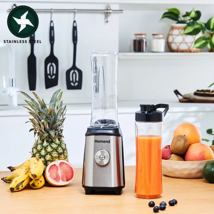 Blender | Homend Homend Mixfresh Smoothie Blender, 2X 600Ml Bottle, 350W, Inox Black