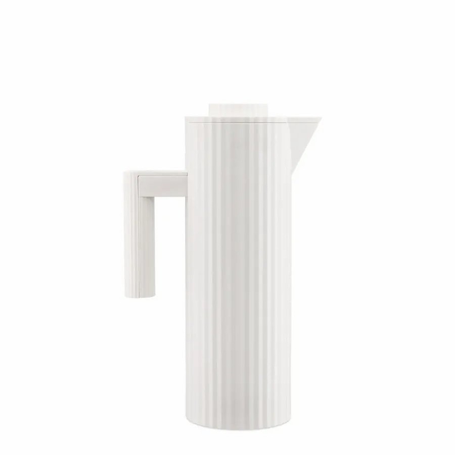 Decanters | Alessi Alessi Plisse Thermo Insulated Jug, 1L, White