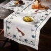 Tablecloths | Karaca Home Karaca Home Paye Seljuk Collection Embroidered Runner Set, 45Cmx45Cm, White Multi