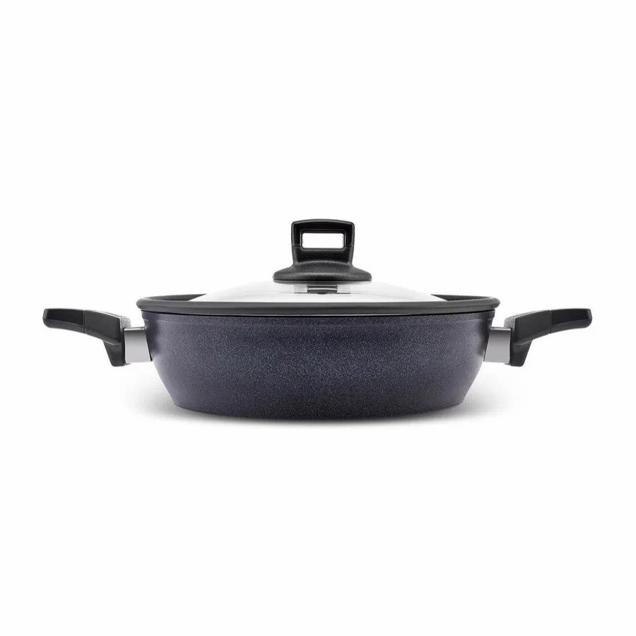 Pots | Karaca Karaca Biodiamond Powerful Plus Shallow Casserole With Lid, 26Cm, Black