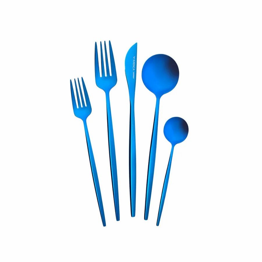 Cutlery Sets | Karaca Karaca Orion 30 Piece Stainless Steel Cutlery Set For 6 People, Blue