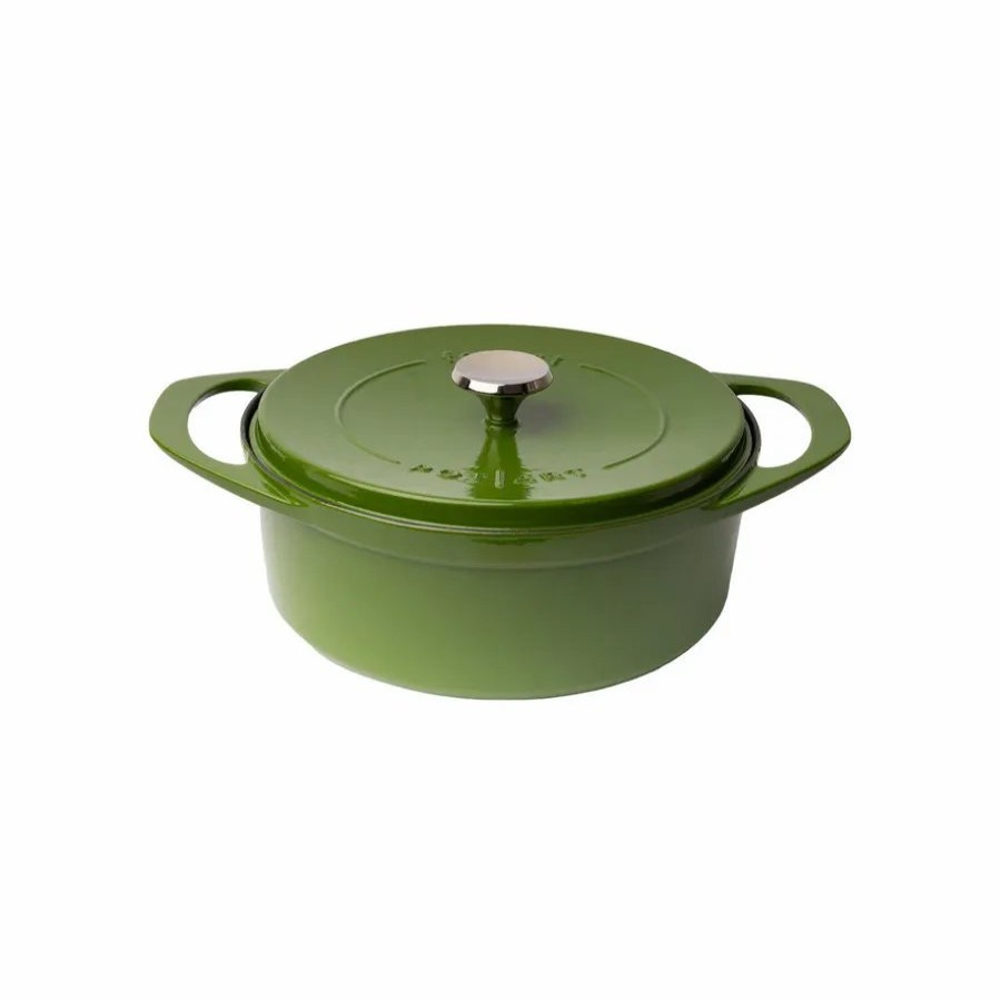 Pots | Pot Art Pot Art Cast Iron Induction Stockpot With Lid, 28Cm, Green