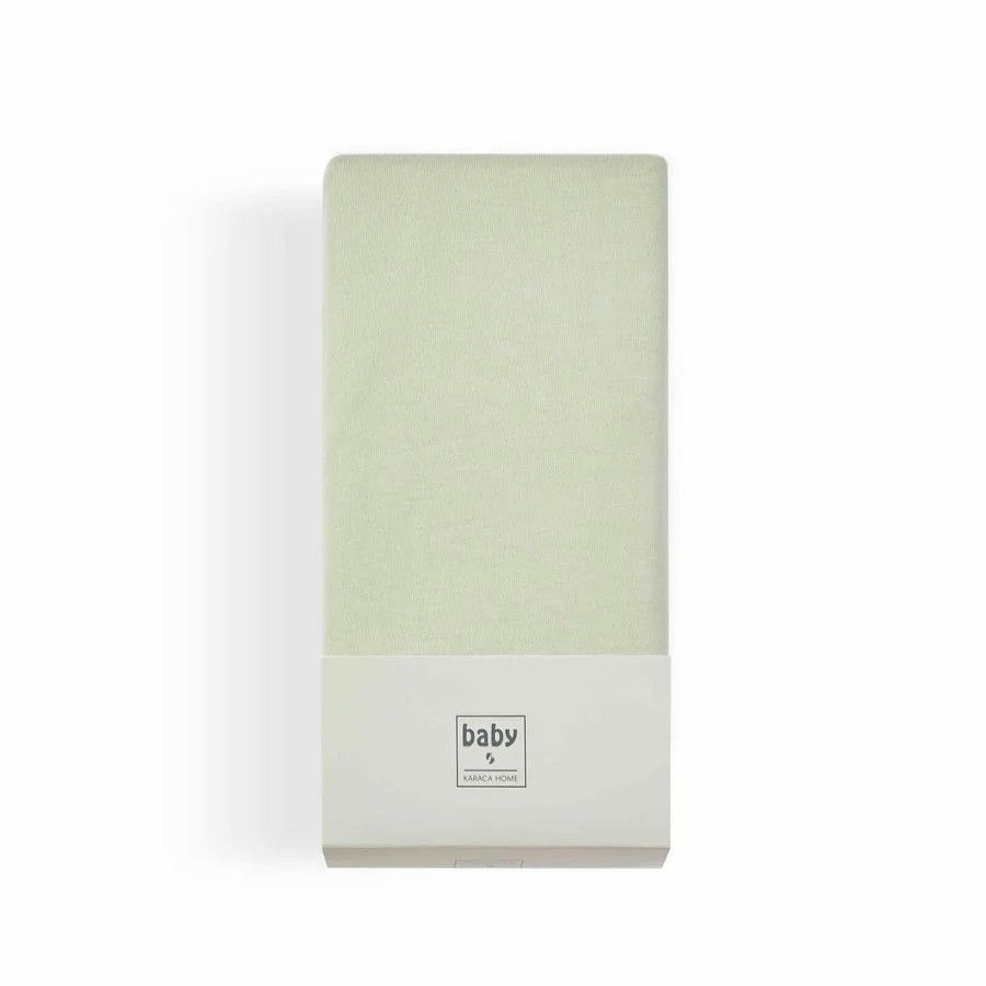 Bed Sheets | Karaca Home Karaca Home Jersey Baby Fitted Sheet, Single, Olive Green