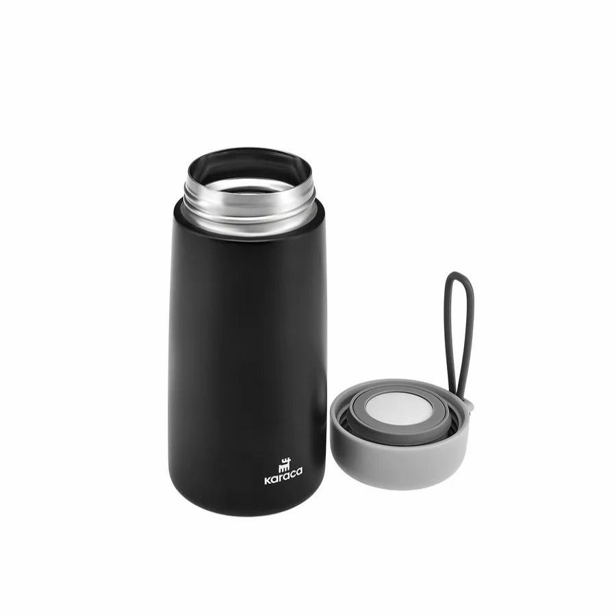 Stainless Steel Flasks | Karaca Karaca Remus Stainless Steel Flask, 270Ml, Black