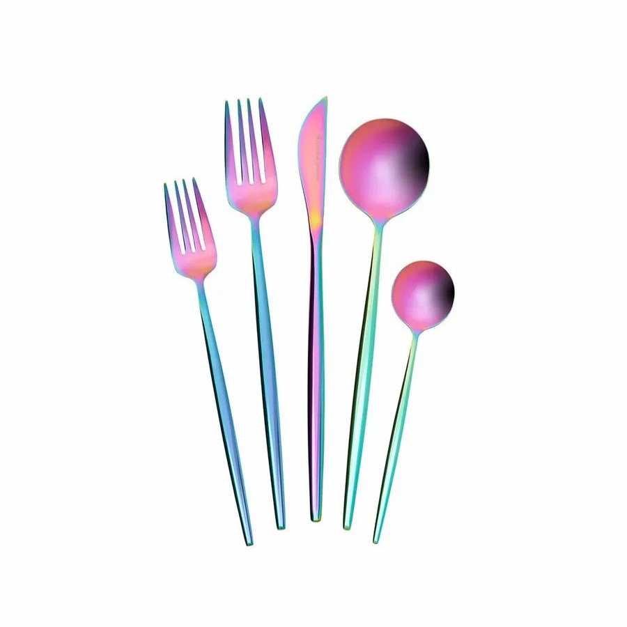 Cutlery Sets | Karaca Karaca Orion 30 Piece Rainbow Stainless Steel Cutlery Set For 6 People, Multi