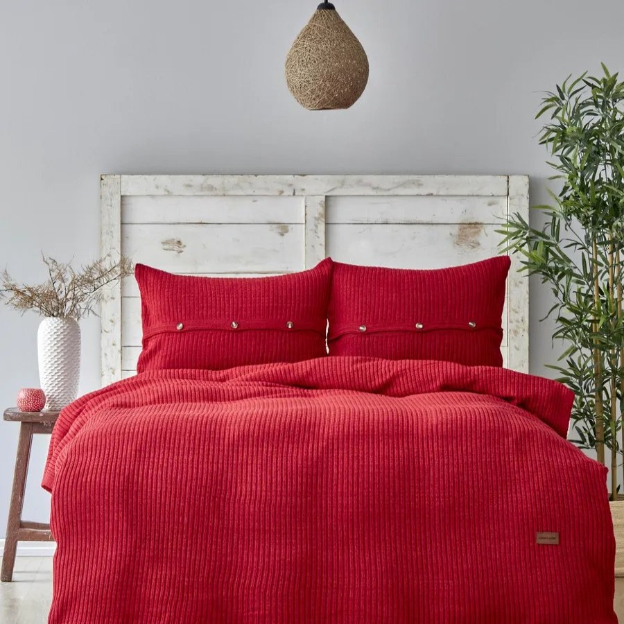 Bedspreads | Karaca Home Karaca Home Coline Knitwear Bedspread Set, Double, Red