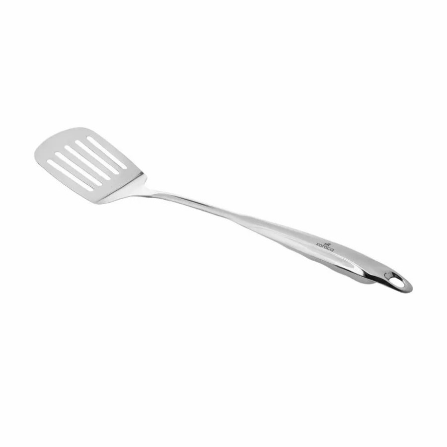 Kitchen Utensils | Karaca Karaca Luxury Stainless Steel Slotted Turner, 37Cm, Silver