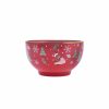 Bowls | Karaca Karaca New Year Christmas New Generation Bone Golden Line Noodle Bowl, 14Cm, Red Multi