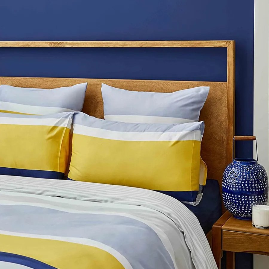 Duvet Cover Sets | Nautica Home Nautica Bold 100% Turkish Cotton Duvet Cover Set, King, 230Cmx220Cm, Yellow Multi