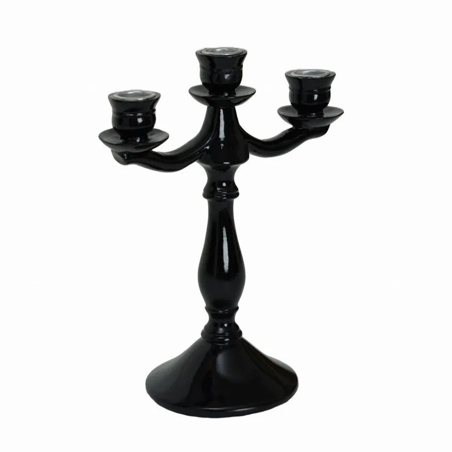 Candle Holder | Karaca Home Karaca Home Pop-Art 3 Arm Candlestick, 19Cmx11.4Cmx24.5Cm, Black