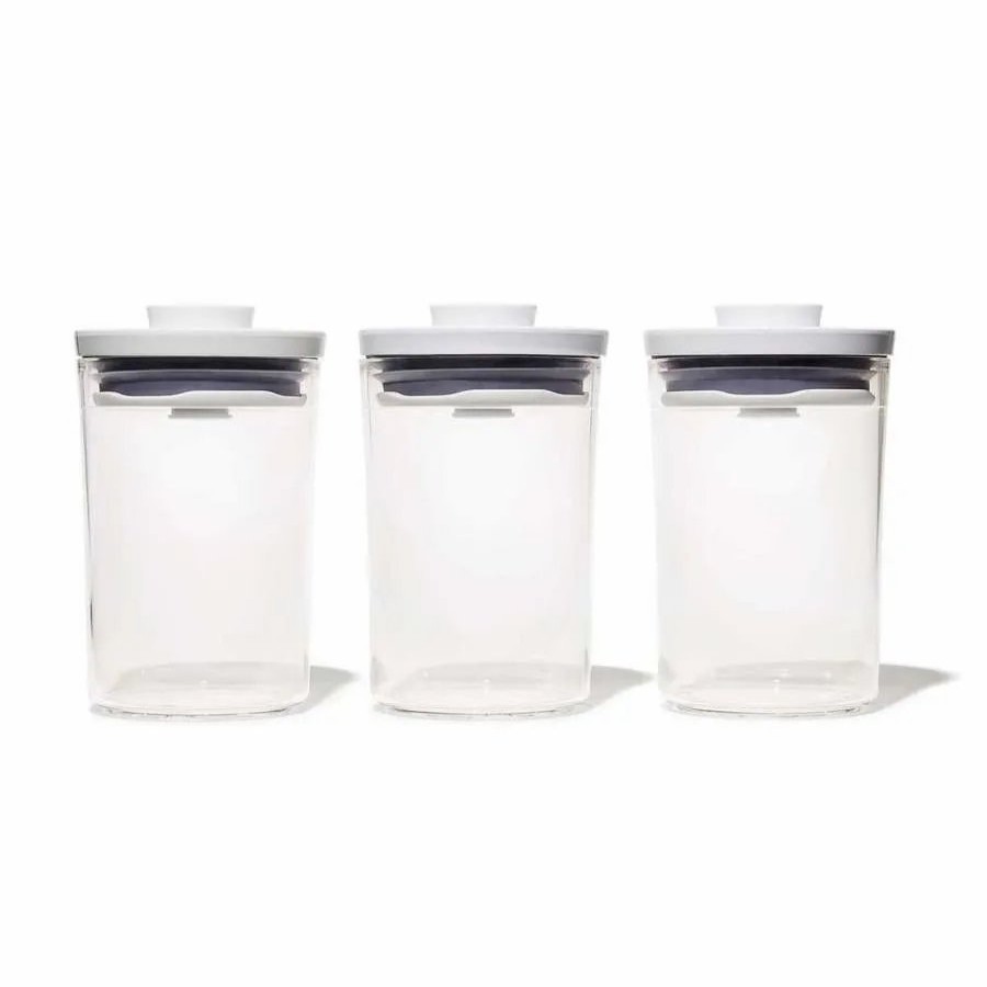 Storage Containers | Oxo Oxo Round 3-Piece Mini Round Pop Canister Set, White Multi