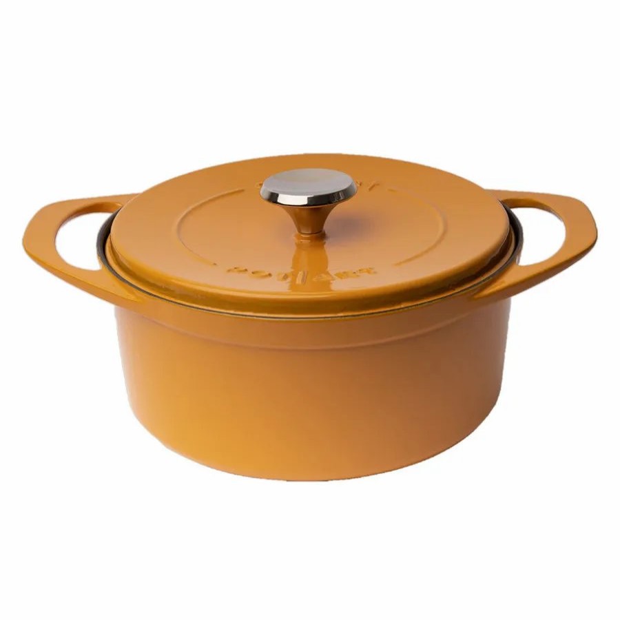 Pots | Pot Art Pot Art Cast Iron Induction Stockpot With Lid, 24Cm, Yellow