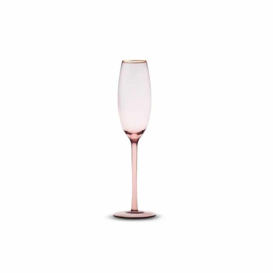 Wine And Champagne Glasses | Karaca Karaca Azalea Champagne Glass, 220Ml, Purple Gold Transparent