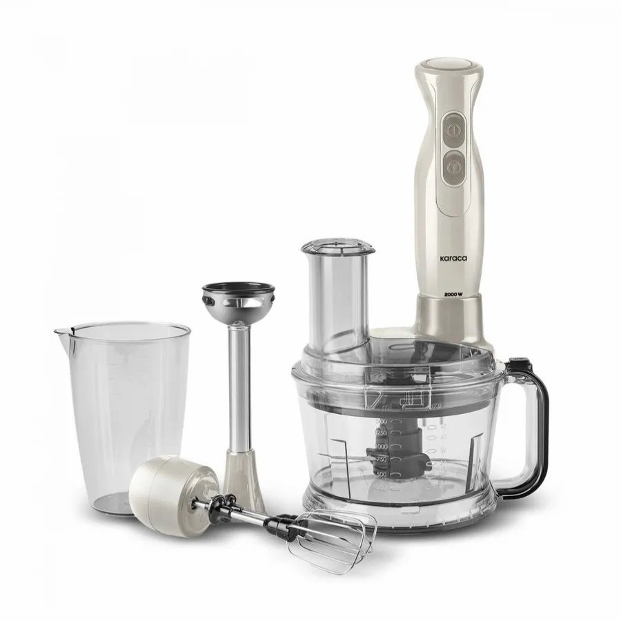 Food Processors | Karaca Karaca Pro-Multimax Food Processor, 2000W, Iconic Beige Latte