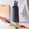 Knife Block Sets | Karaca Karaca Right 5 Piece Knife Block Set, Black