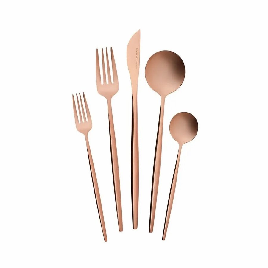 Cutlery Sets | Karaca Karaca Orion 30 Piece Stainless Steel Cutlery Set For 6 People, Matte Rose Gold