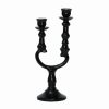 Candle Holder | Karaca Home Karaca Home Pop-Art 2 Arm Candlestick, 12.7Cmx10Cmx28.5Cm, Black