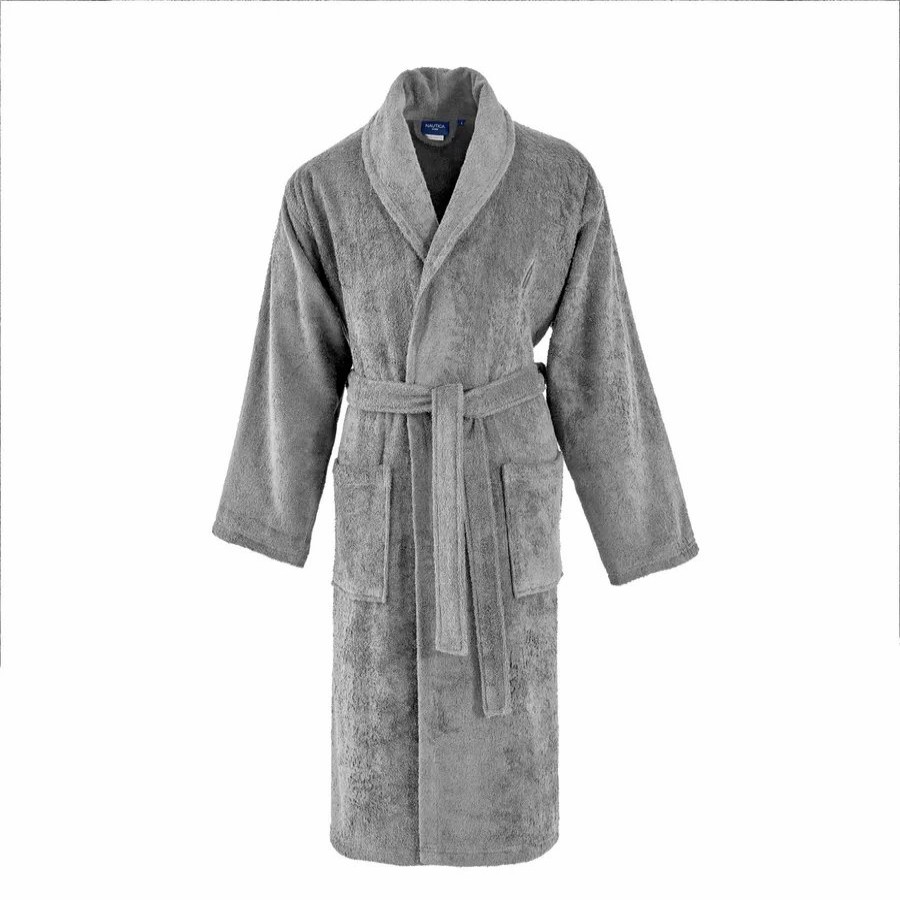 Bathrobes | Nautica Home Nautica Home Crew 100% Turkish Cotton Bathrobe, Small, Grey