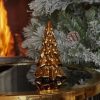 Ornaments | Karaca Home Karaca Home New Year Christmas Ceramic Led Light Christmas Tree Ornament, 7.8Cmx13Cm, Gold