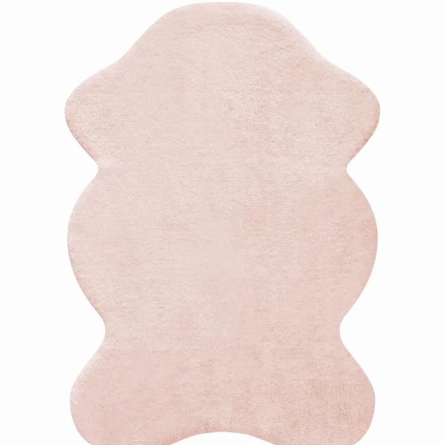 Faux Fur Rugs | Kasmir Rugs Kasmir Rugs 724 Faux Fur Rug, 100Cmx140Cm, Blush