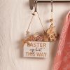 Ornaments | Karaca Karaca Easter This Way Wooden Decorative Wall Hanging, 15Cmx15Cm, Multi