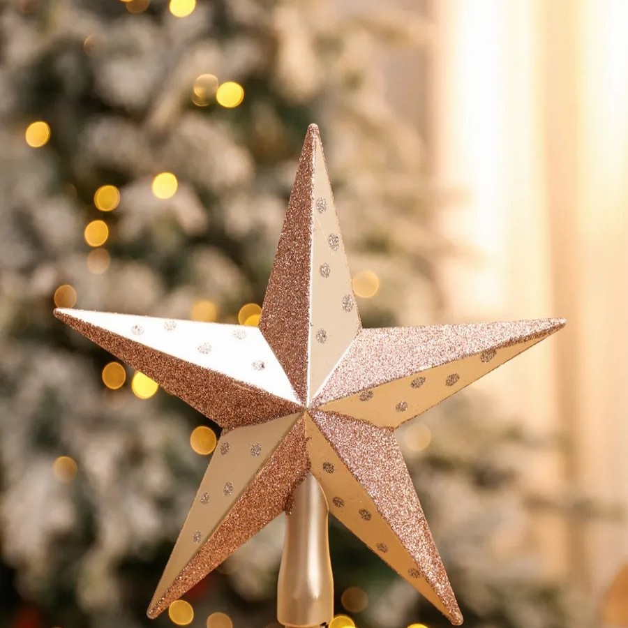 Ornaments | Karaca Home Karaca Home New Year Christmas Star Tree Topper, 20Cm, Gold