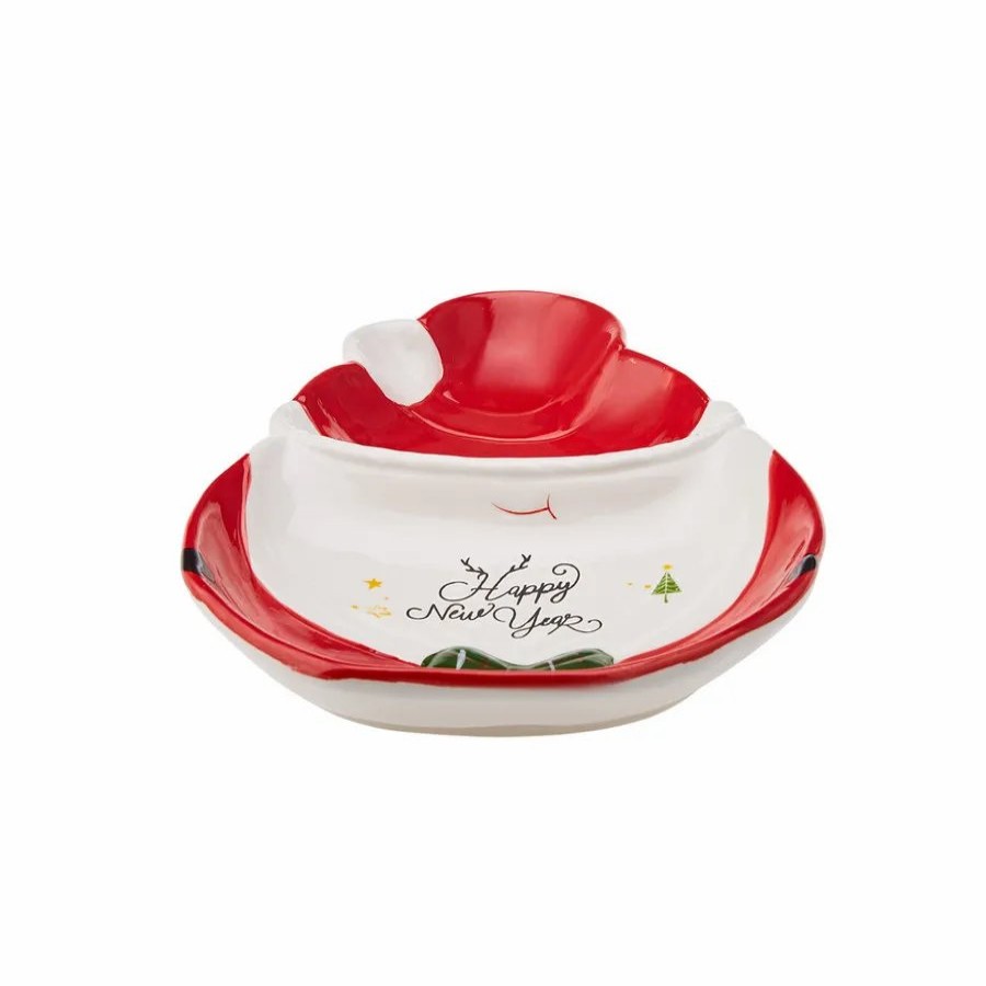 Bowls | Karaca Karaca New Year Christmas Ceramic Serving Bowl, 22Cmx11Cmx3Cm, Multi