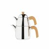 Turkish Teapots | Jumbo Jumbo Siesta Stainless Steel Teapot Set, Cream Silver