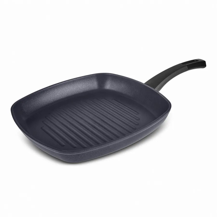 Pans | Karaca Karaca Biodiamond Powerful Plus Griddle Pan, 28Cm, Black