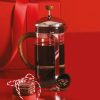 French Press | Karaca Karaca Coffee Bean Glass French Press, 600Ml, Brown Transparent Silver