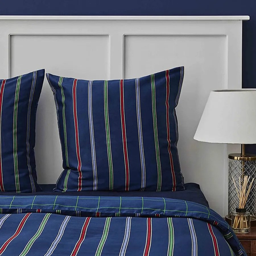 Duvet Cover Sets | Nautica Home Nautica Ray 100% Turkish Cotton Duvet Cover Set, Super King, 260Cmx220Cm, Navy Blue Multi