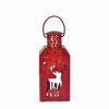 Ornaments | Karaca Home Karaca Home New Year Christmas Deer Metal Decorative Led Light Lantern, 13Cm, Red