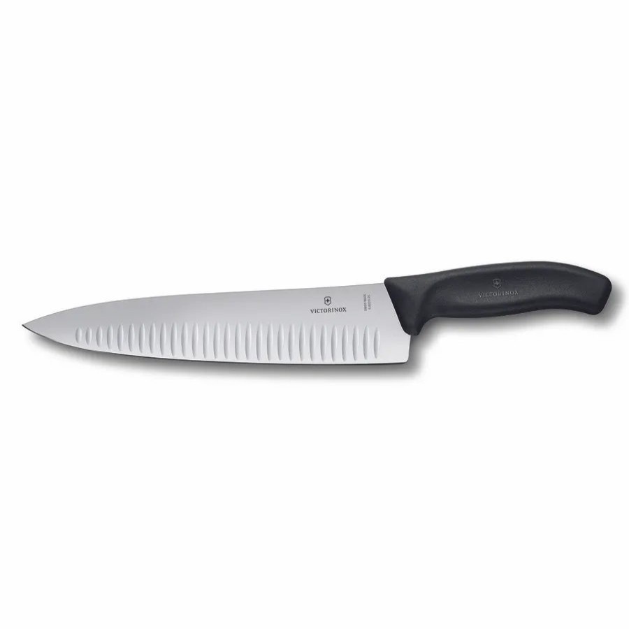 Knives | Victorinox Victorinox Swiss Classic Fluted Blade Carving Knife, 25Cm, Black