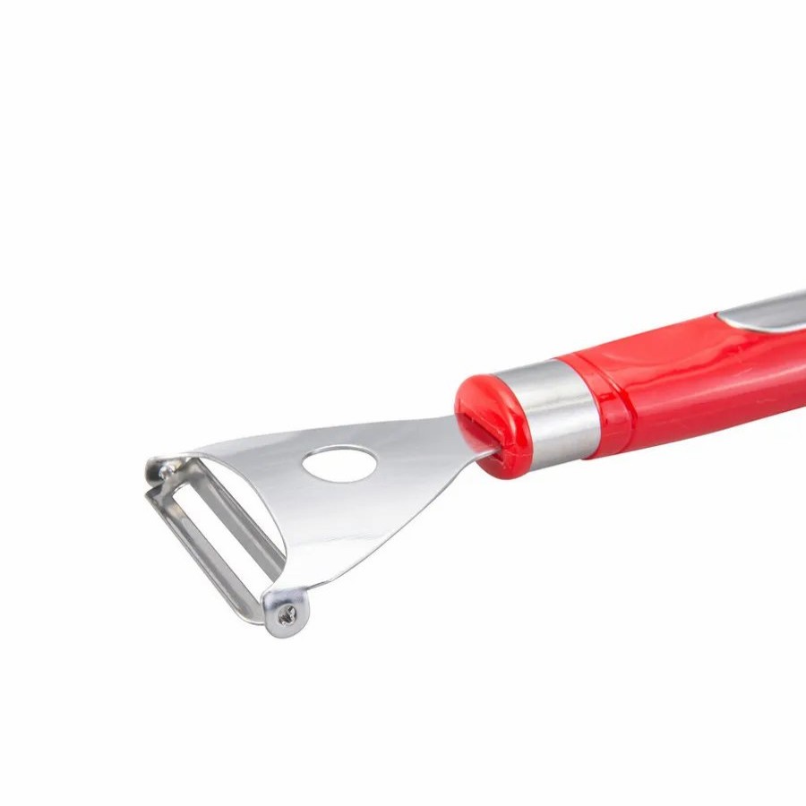 Kitchen Utensils | Karaca Karaca Retro Stainless Steel Y-Shaped Peeler, 21.3Cm, Red Silver