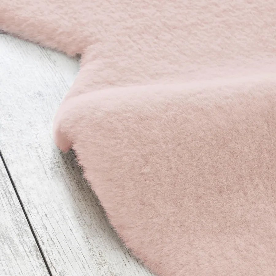 Faux Fur Rugs | Kasmir Rugs Kasmir Rugs 724 Faux Fur Rug, 70Cmx100Cm, Blush